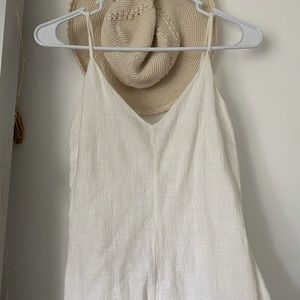 Cream white packing romper